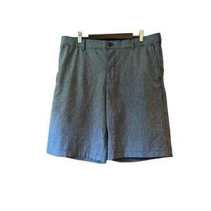 IZOD Golf Men's Classic Fit Cooling Chino Shorts Flat Front Chambray Blue SZ 34